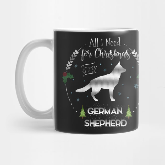 All I Need Is My German Shepherd Knitted Design German Shepherd Alsatian T-Shirt Sweater Hoodie Iphone Samsung Phone Case Coffee Mug Tablet Case Gift by giftideas